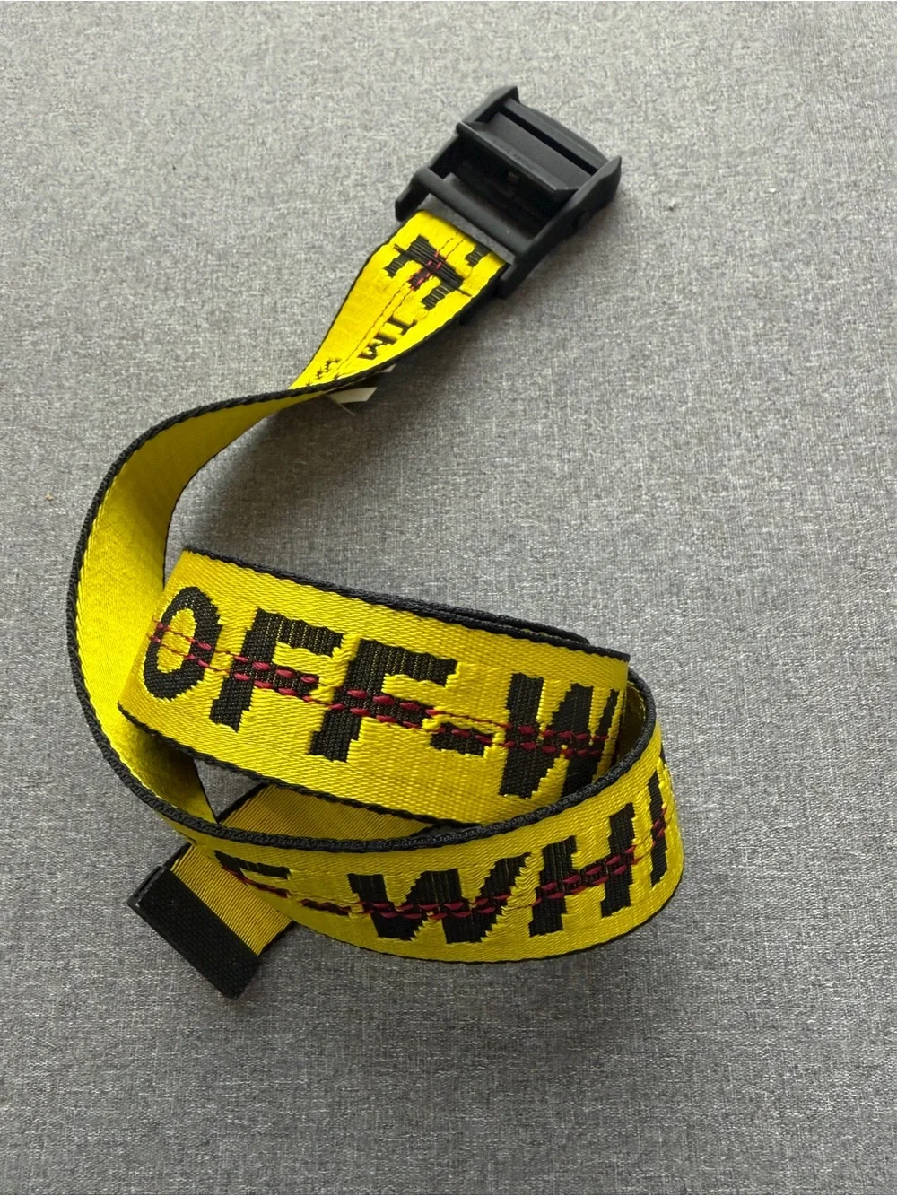 Off-White Yellow Industrial Logo Webbing Belt